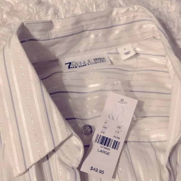 Pinstriped wrap around long sleeve top.BNWT - Picture 3 of 3